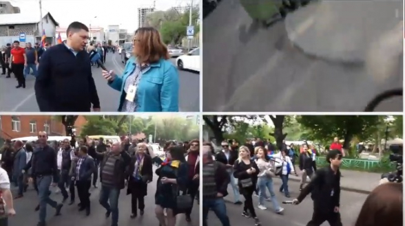 «Դիմադրություն» շարժման անհնազանդության ակցիաները Երևանում (տեսանյութ)